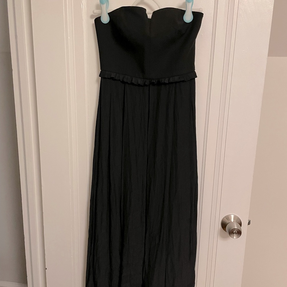 Black silk formal dress
